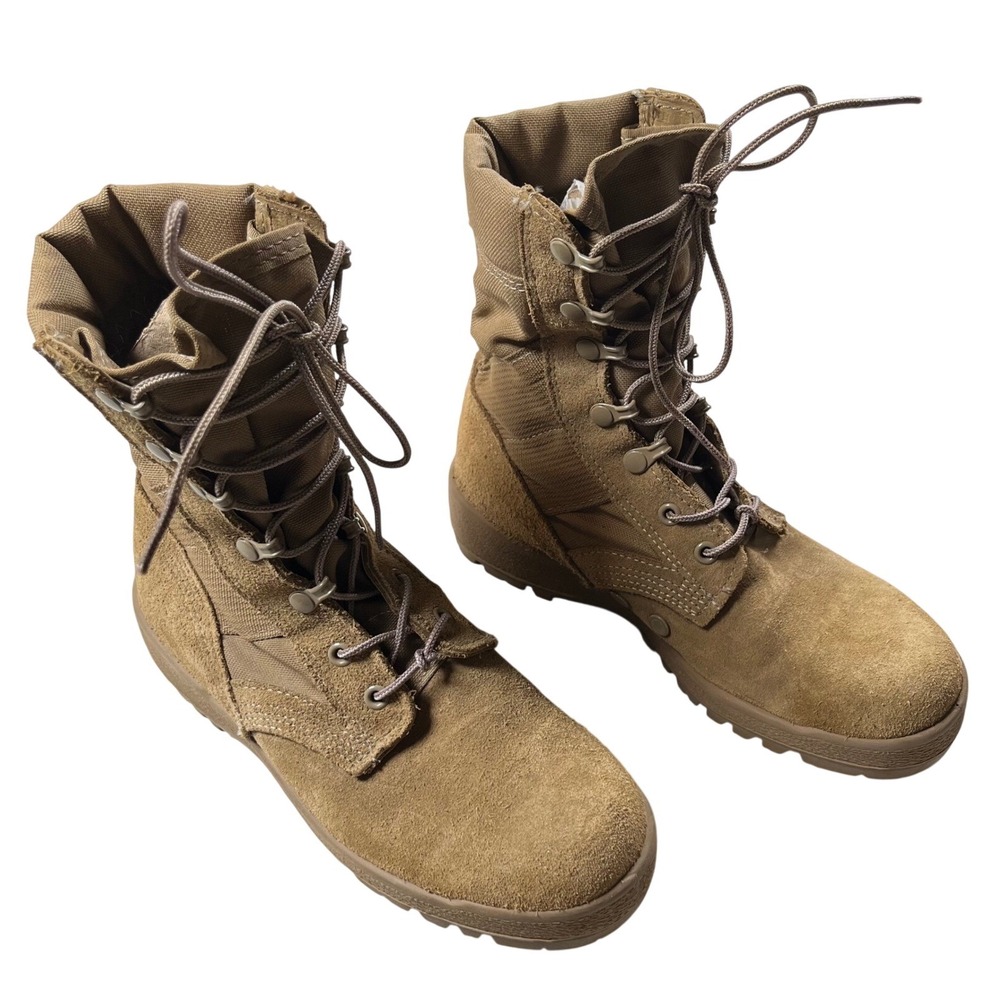 McRae Mil-Spec Hot Weather Combat Boots Men 5W Coyote Brown Tactical Suede Army